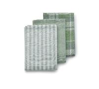 Set 3 torchons KELA Pasado - 100% coton - 65 x 45 cm - Vert olive