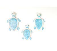 SET 3 TORTUGAS MADERA AZUL