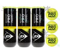 SET 3 tubes Boules Padel DUNLOP PRO = 9 Boules Approuvé F.I.P