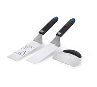 Set 3 ustensiles à plancha: 2 spatules flexibles & un coupe légumes- napoleon