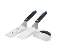 Set 3 ustensiles à plancha: 2 spatules flexibles & un coupe légumes Napoléon