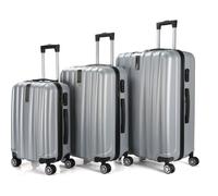 Set 3 valises 36-67-98 litres ABS avec 4 roulettes Argenté Royalty Line RLLTS18706-SIL