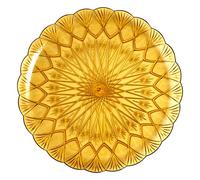 Set 3 Vassoi Tondi Stella Colore Ambra Cm33