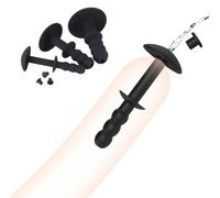 Set 3PCS Urethral Sound flexible en silicone pour homme - Dilatateurs urétraux creux avec stopper parapluie pour étirement et masturbation