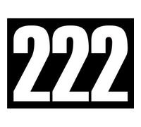 set 3x Autocollant sticker voiture moto porte numéro chiffre course 222 blanc logo 3528