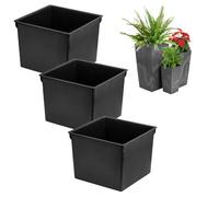 Set 3x Black 5 L Square Insert For Prosperplast Pots H 37.5 Cm Multicolore