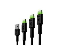 Green Cell KABGCSET01 câble USB 2 m USB A USB C Noir