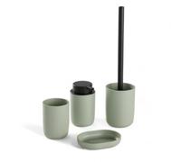 Today Set accessoires salle de bain UTILITY 4 pièces gobelet, distributeur savon, brosse WC Vert