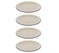 Set 4 Assiettes Plates Mélamine Légères Pour Restaurant(Brown) | Mélamine , pour bord élégant, incassable, pour idéal restaurant, design moderne