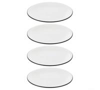 Set 4 Assiettes Plates Mélamine Légères Pour Restaurant(Gray) | Mélamine , pour bord élégant, incassable, pour idéal restaurant, design moderne