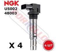 Set 4 Bobines Allumage NGK 48003 Audi A1 A3 VW Golf Seat Ibiza Skoda 1.2 1.4 Ts