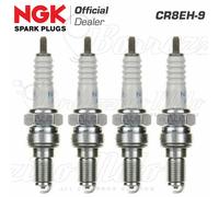 Set 4 Bougies NGK CR8EH-9 CR8EH9 pour Honda CBR 400 RR Ouragan Triarm 1988-1989