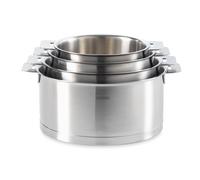 Set 4 casseroles inox Strate sans manche 14, 16, 18 et 20 cm Cristel