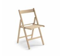 Set 4 Chaises Refermables en Bois de Hêtre Chaise Couleur Naturel Maison Jardin