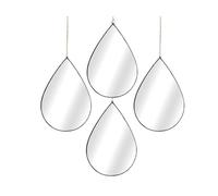 SET 4 ESPEJOS PVC NEGRO