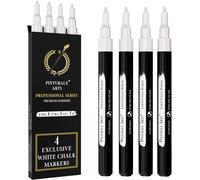 Set 4 Feutre Blanc Effacable Pour Tableau Noir Pointe Extra Fine 1mm Feutre Craie Effacable Tableau Noir Stylo Craie Blanc Pour Vetre, Virre, Ardoise
