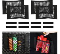 Set 4 Filets Organisateurs Pour Coffre (50x25cm) - Système Autocollant Magnétique - Idéal Bouteilles/Courses/Voyages - Jack Daniels