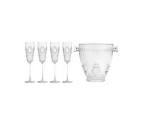 Set 4 Flute + Secchiello Champagne - Baroque & Rock Anniversary Baci Milano