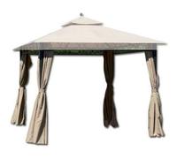Set 4 Housses Latéraux de Rechange Couleur Ecru pour Gazebo Eden 3x3 MT En Poly