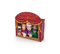 cavernedesjouets Lot 4 marionnettes a Main 30 cm Le Petit Chaperon Rouge - Personnages Conte - pour Theatre Enfant - Set Jouet educatif et Carte