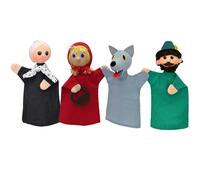 Set 4 marionnettes chaperon rouge