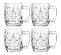 Set 4 Pcs. Lunettes avec Poignée Grand Cruche Verre Tasse pour Bière 430 ML