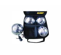 Blinky Coffret de pétanque en bois 8 boules Beige 720 g