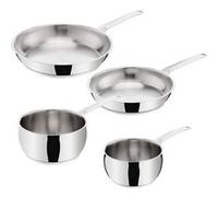 Lagostina Set de casseroles La Prima Inox, revêtement intérieur inox 4 pièces