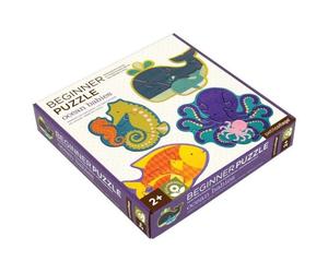 Set 4 Puzzles évolutifs 3 4 5 6 pièces Océan Petitcollage® - Puz