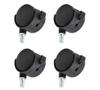 Set 4 Roulettes Silencieuses 1.5" pour Intérieur(1.5 Inch with Brake) | discret, pour surface lisse, protège les sols, pour idéal salon pour chambre, montage vissé