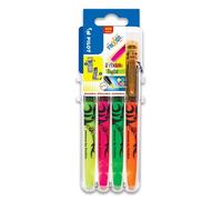 Set 4 stylos Pen Frixion Light Set2Go Jaune Rose Vert et Orange
