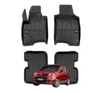Set 4 Tapis Pro Line 3D Caoutchouc pour Fiat Panda III (312) 2012 IN Avant
