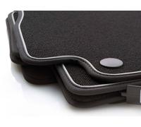 Set 4 Tapis Sol Mercedes W169 Forme Origine Velours Bouclé Noir 800g/m²