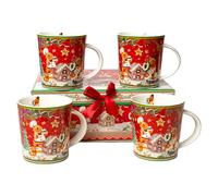 SET 4 TAZAS CERAMICA EN CAJA REGALO