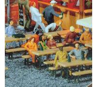 Set 40 bancs et 20 tables de brasserie-HO-1/87-FALLER 180444