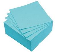 set 40 serviettes microgauffrées 2 plis 38x38cm - 17gr/m3 - bleu bleu G