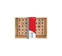 Set 40 Tampons Bois Alphabet