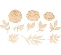 Set 42 Silhouettes Feuillages - Bois
