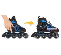Set 4In1 Roller Skates Patins Pour Enfants Taille 34-38 Bleu
