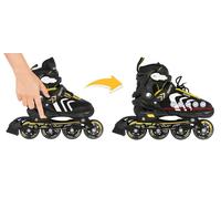 Set 4In1 Roller Skates Patins Pour Enfants Taille 34-38 Jaune