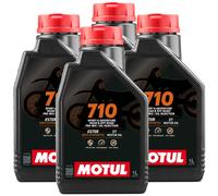 Set 4LT Huile Moteur Moto MOTUL 710 2T 100% Synthétique Jaso Fd Ester Road/Off