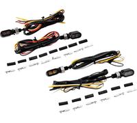 Set : 4x Mini-LED 'Little Bronx' Clignotant, avec Feu de Position, Feu de Frein et Feu Arrière - pour Moped et Moto