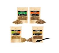 Set 4x1kg Granulés Bois BBQ - Chêne N°2, Épices N°6, Pommier N°9, Hêtre-Aulne N°10, Arôme Naturel