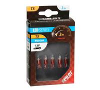 Set 5 Ampoules A 1 LED Pour Tableau Bord Voiture Lumière Rouge 7x17mm 2 Lumen T5