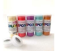Set 5 Couleurs Poudre Efcolor 10 ML, Nuancier Doux, 2 Tamis, pour émaillage à Froid, Cuisson à 150°C