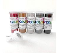 Set 5 Couleurs Poudre Efcolor 10 ML, Nuancier foncé, 2 Tamis, pour émaillage à Froid, Cuisson à 150°C