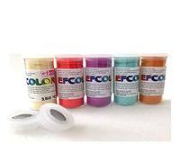 Set 5 Couleurs Poudre Efcolor 25 ML, Soit 125 ML, Nuancier Doux, 2 Tamis, émaillage à Froid, Cuisson à 150°C