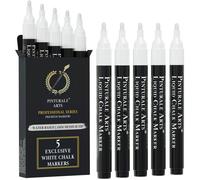 Set 5 Feutre Blanc Effacable Pour Tableau Noir | Pointe 2mm | Feutre Craie Effacable Tableau Noir | Stylo Craie Blanc
