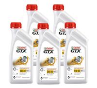 Set 5 Litres Huile Moteur Castrol GTX 5W30 RN17 Acea C3 MB 226.52 Essence Diesel