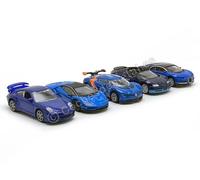 Set 5 Modèles: 911 Turbo + Centenario + A110 + Veyron + Chiron 1:64 Bburago 18-5